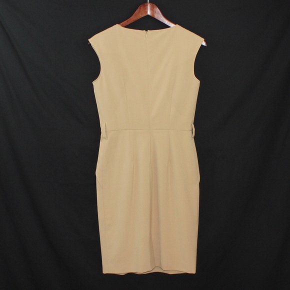Calvin Klein Tan Pleated Dress, sz: 4 - Picture 8 of 8